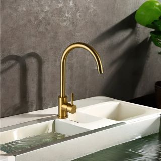 Смеситель для кухни Raiber Graceful RPG-012 золото матовое